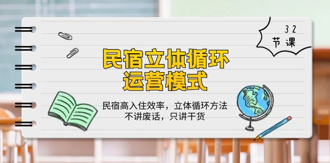 （10284期）民宿 立体循环运营模式：民宿高入住效率，立体循环方法，只讲干货（32节）九峰网创-分享创业资讯-最新网络创业项目-分享最新赚钱项目九峰网创