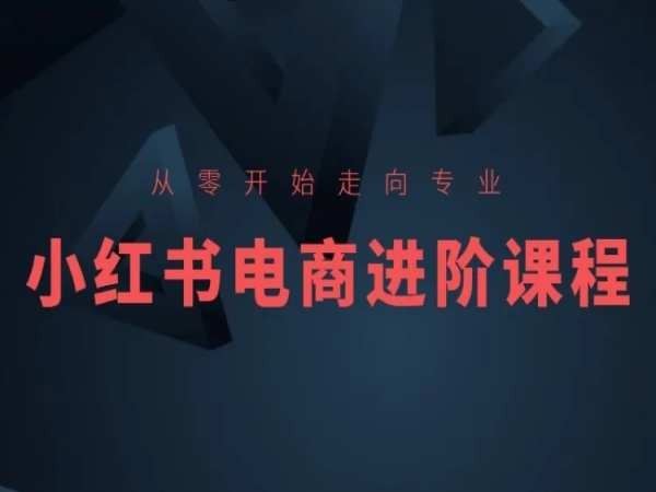 从零开始走向专业，小红书电商进阶课程九峰网创-分享创业资讯-最新网络创业项目-分享最新赚钱项目九峰网创