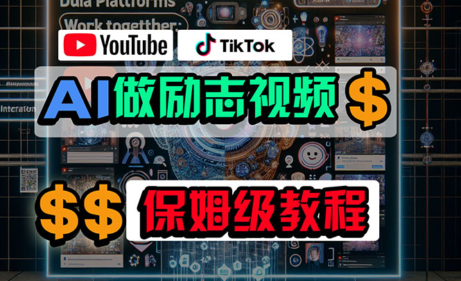 （10520期）利用AI制作励志视频，在YouTube和TikTok赚钱，小白可做（附工具）九峰网创-分享创业资讯-最新网络创业项目-分享最新赚钱项目九峰网创