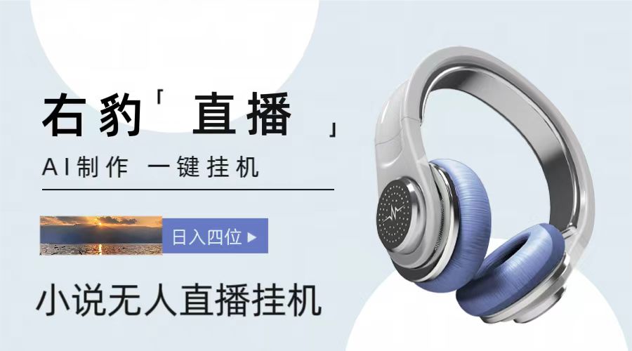 右豹小说无人直播挂机吸金项目，简单易行收益稳定， 月入1000+九峰网创-分享创业资讯-最新网络创业项目-分享最新赚钱项目九峰网创