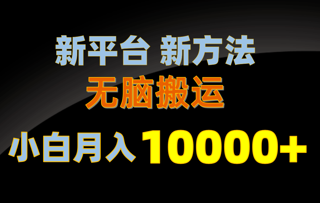 （10605期）新平台新方法，无脑搬运，月赚10000+，小白轻松上手不动脑九峰网创-分享创业资讯-最新网络创业项目-分享最新赚钱项目九峰网创