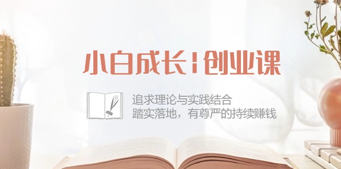 小白成长创业课：追求理论与实践结合，踏实落地，有尊严的持续赚钱（42节）九峰网创-分享创业资讯-最新网络创业项目-分享最新赚钱项目九峰网创