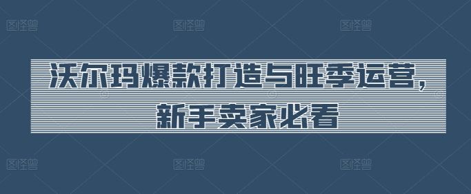 沃尔玛爆款打造与旺季运营，新手卖家必看九峰网创-分享创业资讯-最新网络创业项目-分享最新赚钱项目九峰网创
