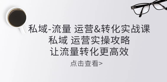 （10739期）私域-流量 运营&转化实操课：私域 运营实操攻略 让流量转化更高效九峰网创-分享创业资讯-最新网络创业项目-分享最新赚钱项目九峰网创