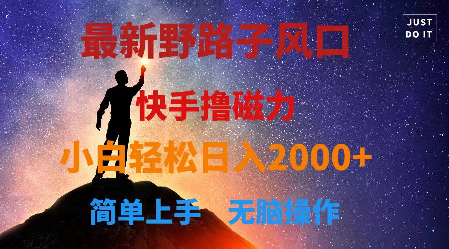 （10754期）最新风口！快手撸磁力，野路子，小白无脑操作日入2000+九峰网创-分享创业资讯-最新网络创业项目-分享最新赚钱项目九峰网创