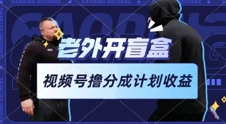 老外开盲盒视频，撸视频号分成计划收益，每天只需一小时，新手小白轻松上手【揭秘】九峰网创-分享创业资讯-最新网络创业项目-分享最新赚钱项目九峰网创