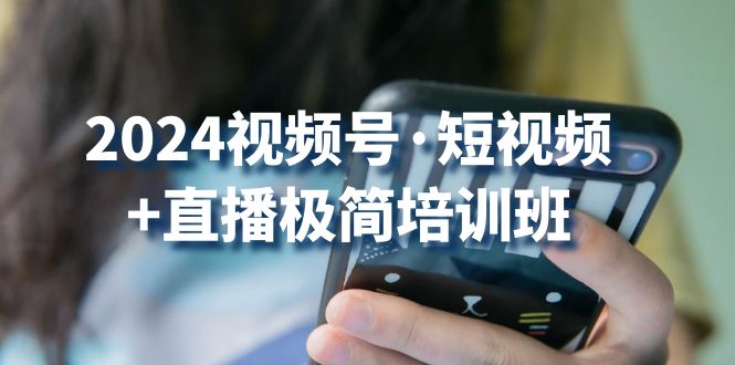 2024视频号短视频+直播极简培训班：抓住视频号风口，流量红利九峰网创-分享创业资讯-最新网络创业项目-分享最新赚钱项目九峰网创