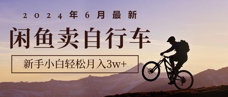 （10915期）2024年6月最新闲鱼卖自行车，新手小白轻松月入3w+项目九峰网创-分享创业资讯-最新网络创业项目-分享最新赚钱项目九峰网创