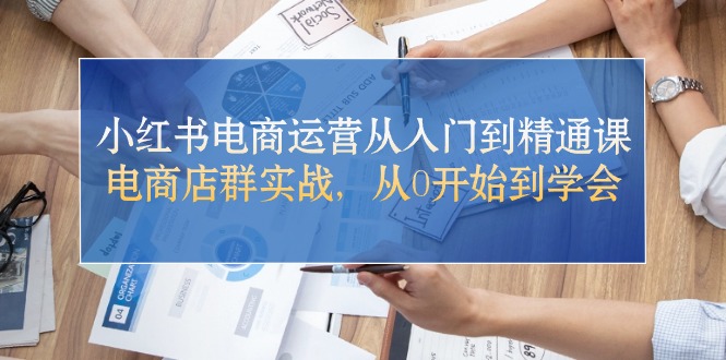 （10937期）小红书电商运营从入门到精通课，电商店群实战，从0开始到学会九峰网创-分享创业资讯-最新网络创业项目-分享最新赚钱项目九峰网创