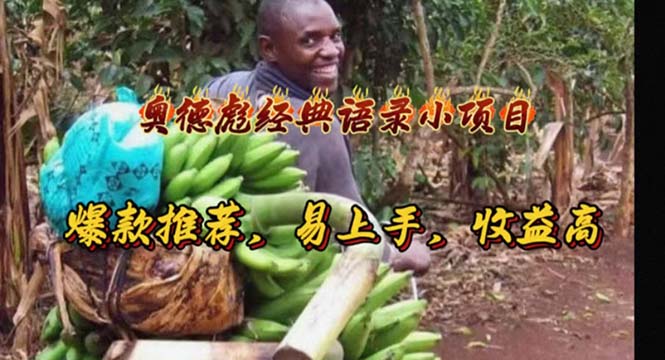 （11030期）奥德彪经典语录小项目，爆款推荐，易上手，收益高九峰网创-分享创业资讯-最新网络创业项目-分享最新赚钱项目九峰网创
