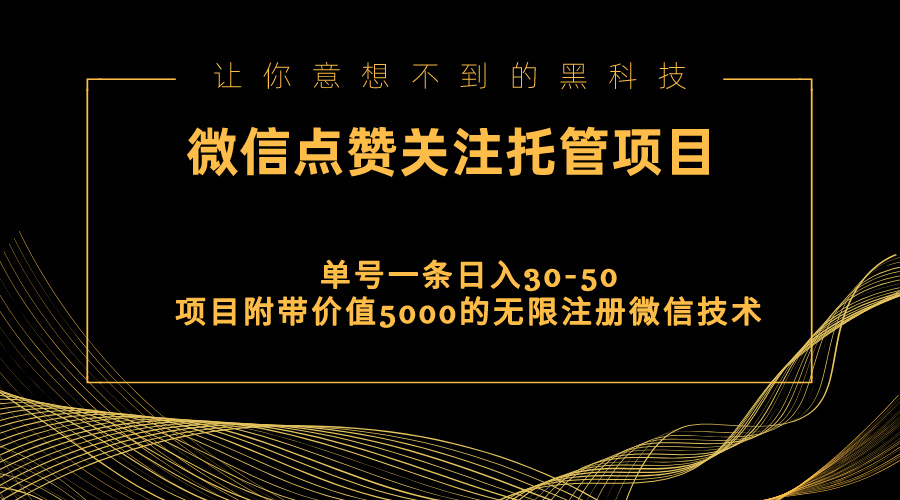 （11177期）视频号托管点赞关注，单微信30-50元，附带价值5000无限注册微信技术九峰网创-分享创业资讯-最新网络创业项目-分享最新赚钱项目九峰网创