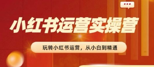 2024小红书运营实操营，​从入门到精通，完成从0~1~100九峰网创-分享创业资讯-最新网络创业项目-分享最新赚钱项目九峰网创