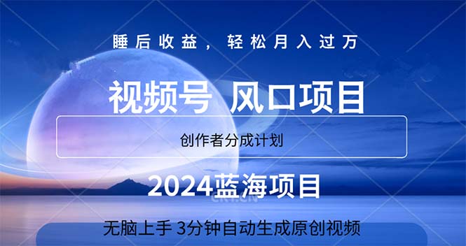 （11388期）2024蓝海项目，3分钟自动生成视频，月入过万九峰网创-分享创业资讯-最新网络创业项目-分享最新赚钱项目九峰网创