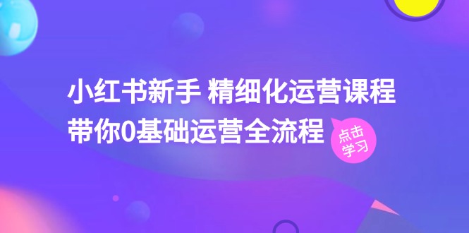 （11417期）小红书新手 精细化运营课程，带你0基础运营全流程（41节视频课）九峰网创-分享创业资讯-最新网络创业项目-分享最新赚钱项目九峰网创